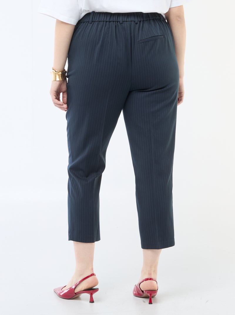 Skinny broek haak- en ritssluiting Blauw - Kiabi