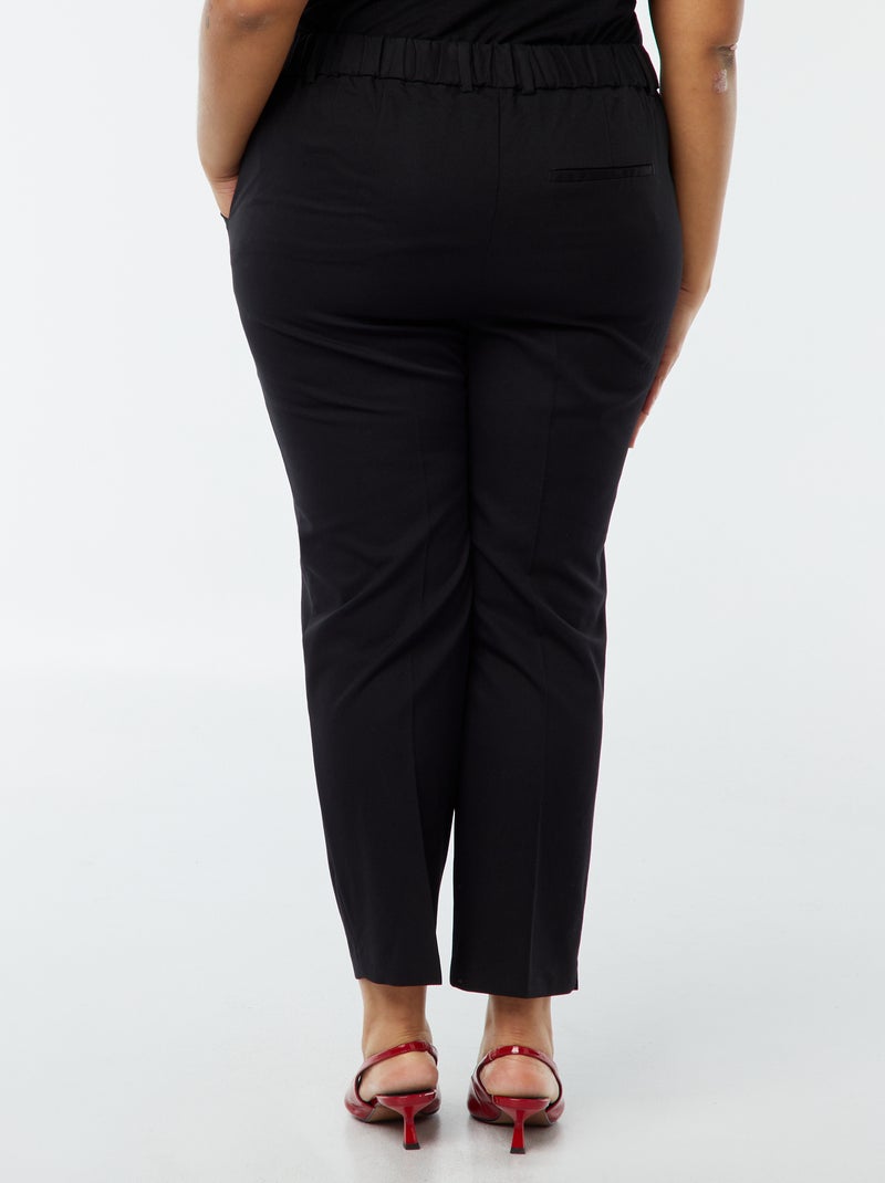 Skinny broek haak- en ritssluiting zwart - Kiabi