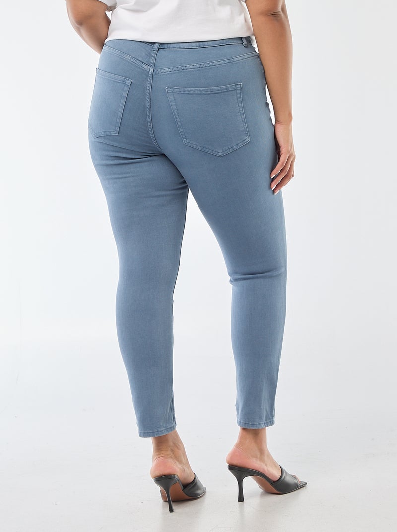 Skinny broek met hoge taille Blauw - Kiabi