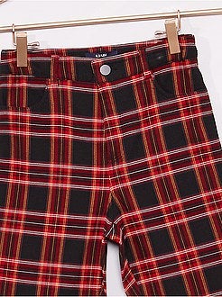 Skinny broek met ruitjes - Kiabi