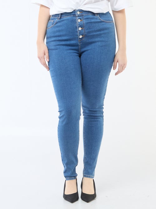 Skinny broek met zeer hoge taille - L32 - Kiabi