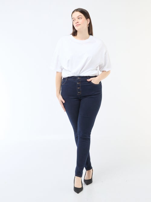 Skinny broek met zeer hoge taille - L32 - Kiabi
