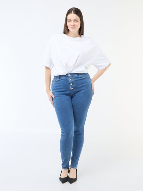 Skinny broek met zeer hoge taille - L34 - Kiabi