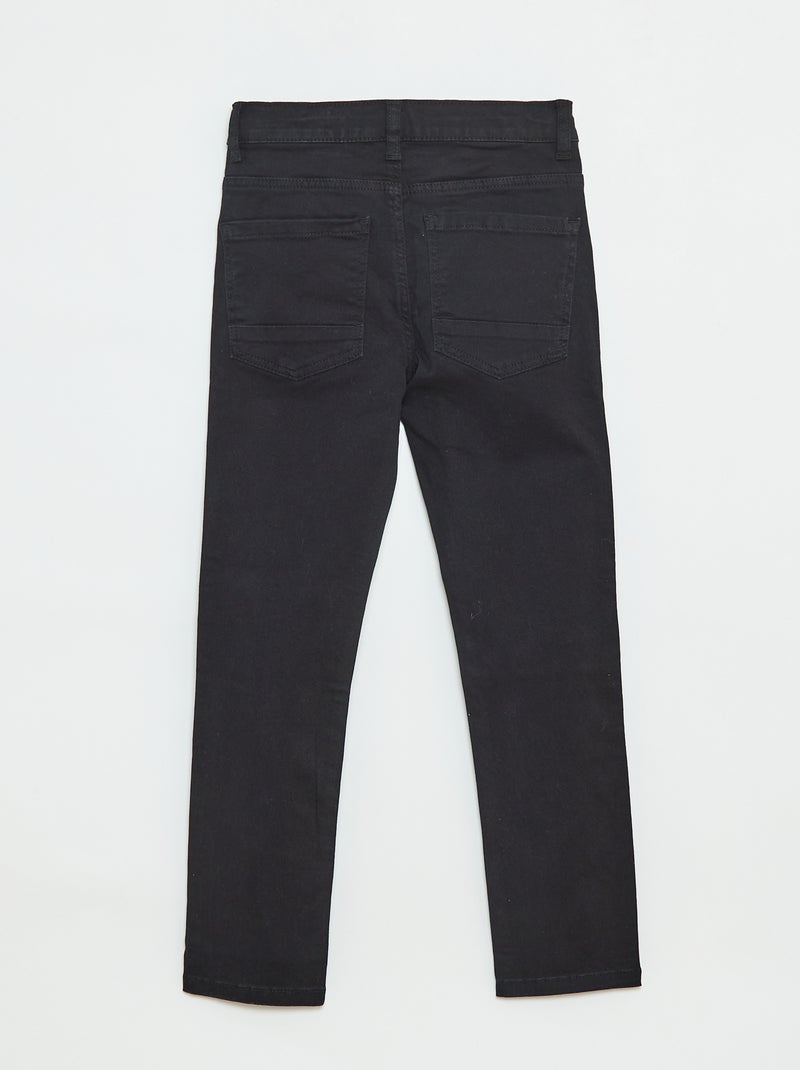 Skinny broek (strak model) met 5 zakken zwart - Kiabi