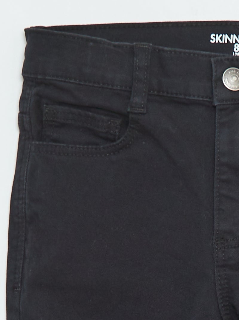 Skinny broek (strak model) met 5 zakken zwart - Kiabi