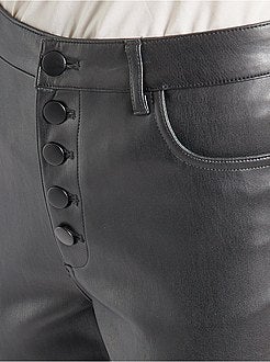 Skinny broek van imitatieleer - Kiabi