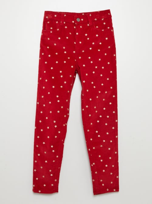 Skinny broek van velours - Kiabi