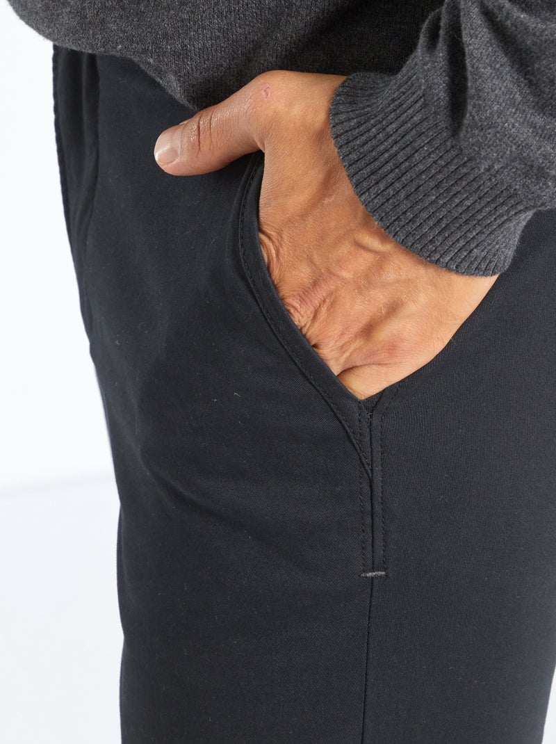 Skinny chino L30 zwart - Kiabi