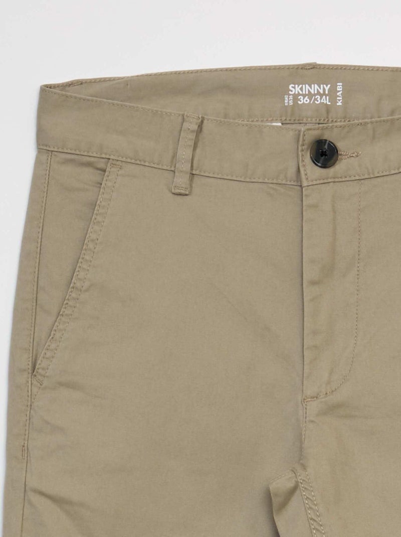 Skinny chino L34 BIEGE - Kiabi