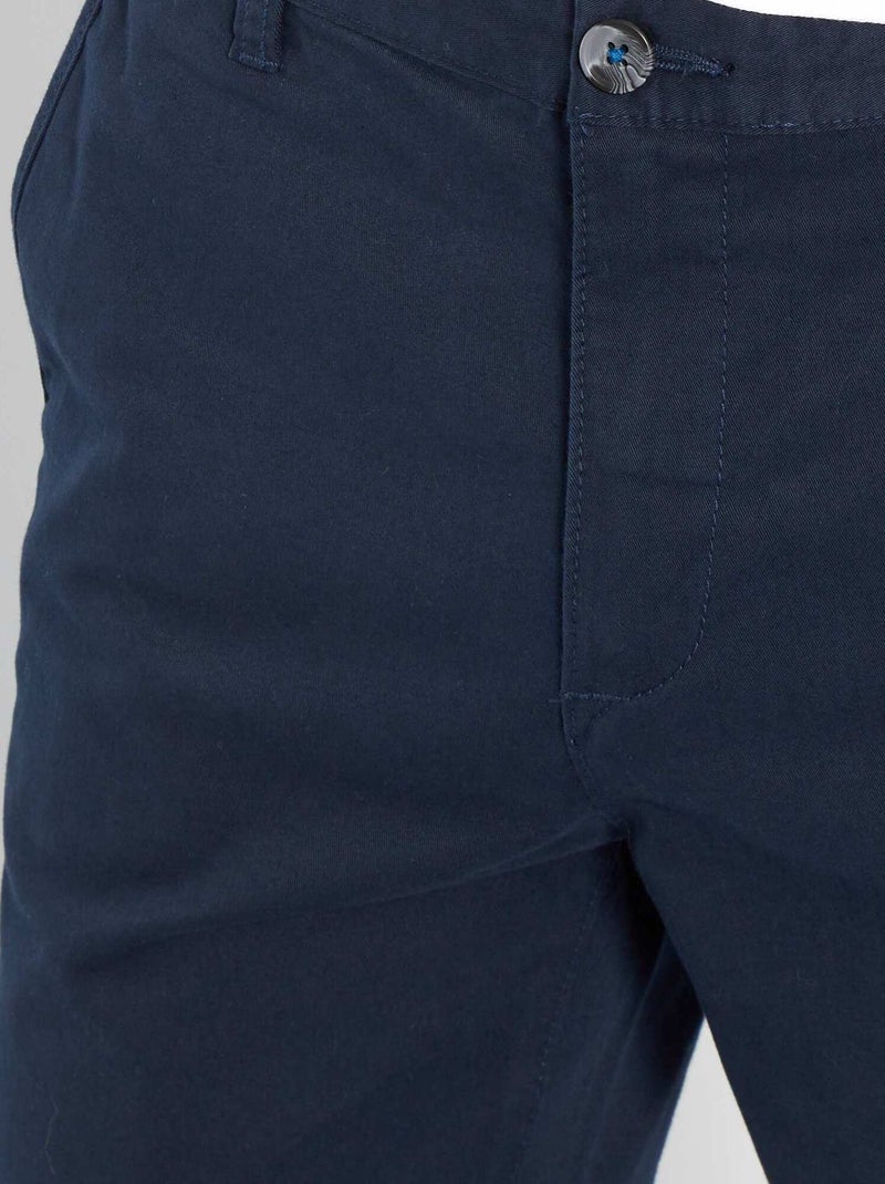 Skinny chino van stretchstof L32 BLAUW - Kiabi
