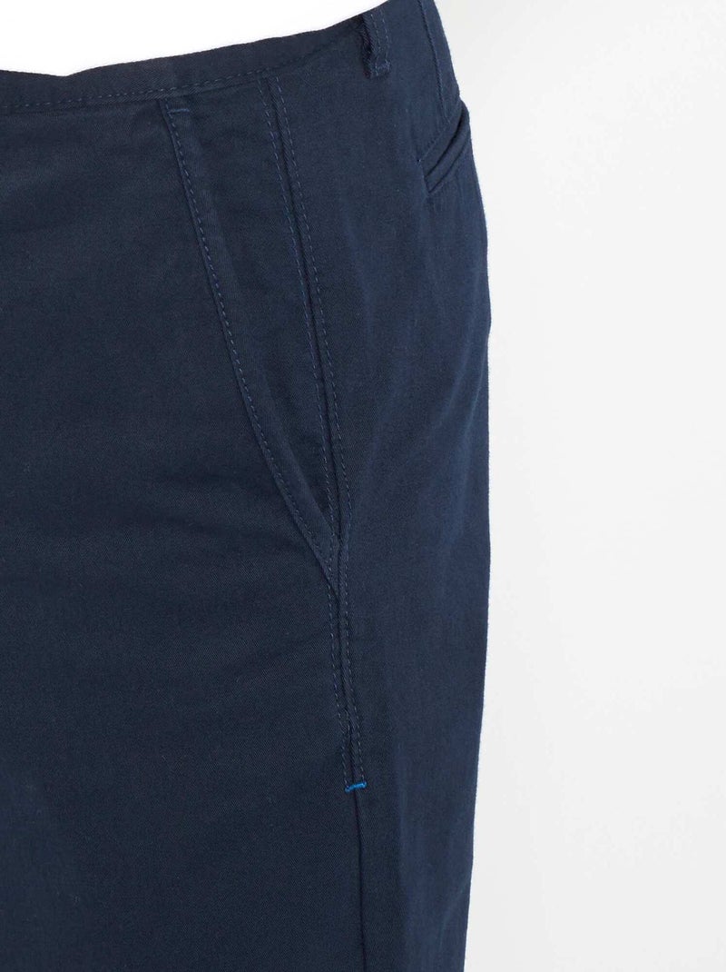 Skinny chino van stretchstof L32 BLAUW - Kiabi