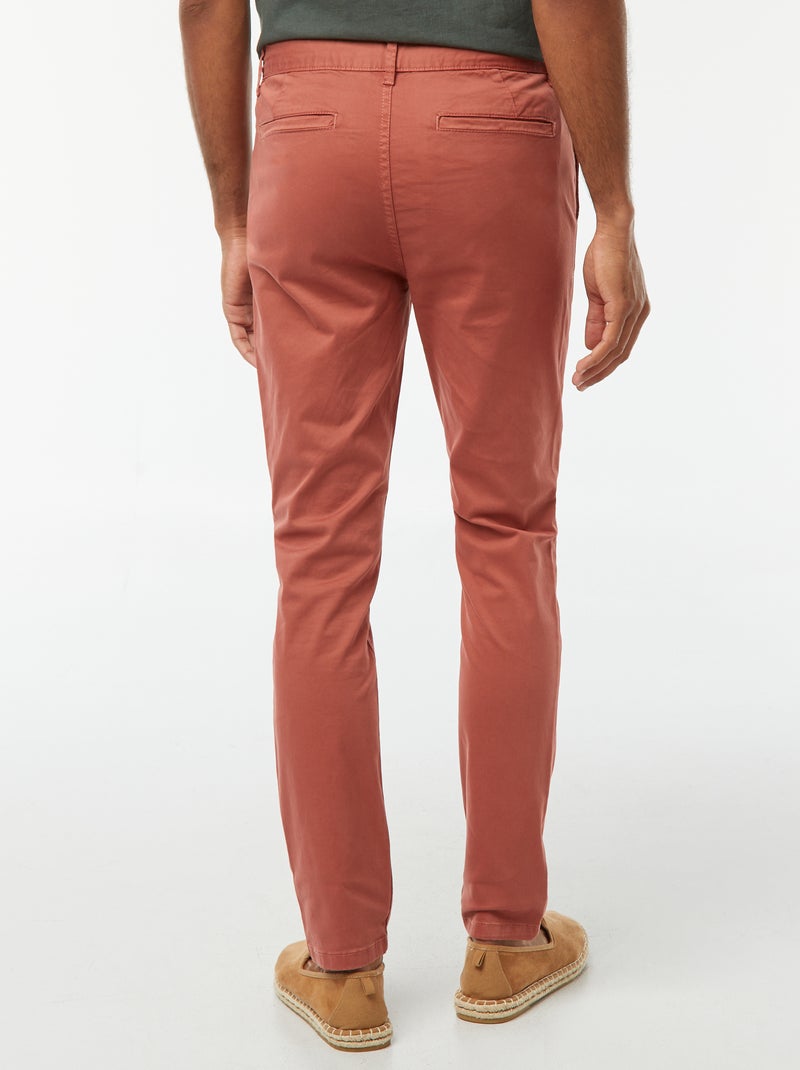 Skinny chino van stretchstof L32 Rose - Kiabi
