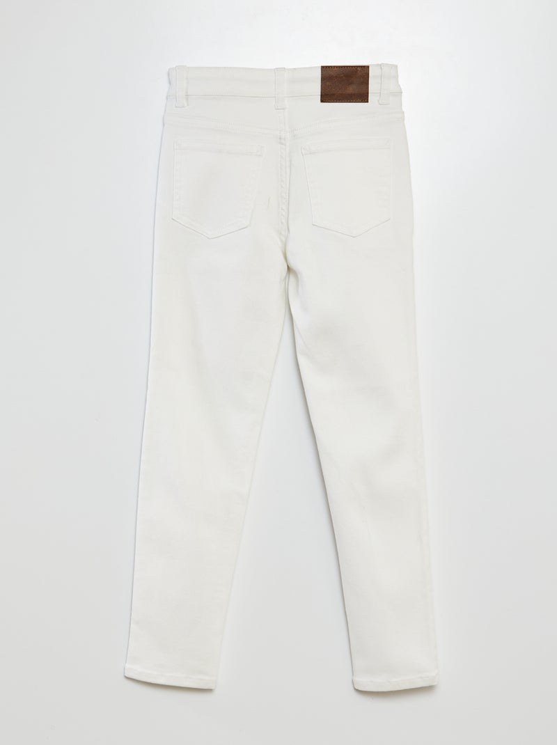 Skinny denim broek WIT - Kiabi