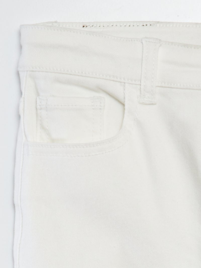 Skinny denim broek WIT - Kiabi