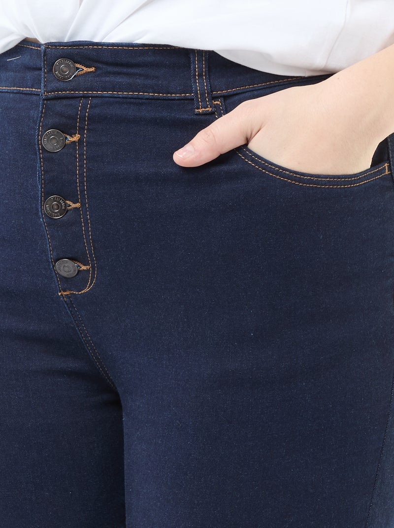 Skinny fit broek met zeer hoge taille - L28 Blauw - Kiabi