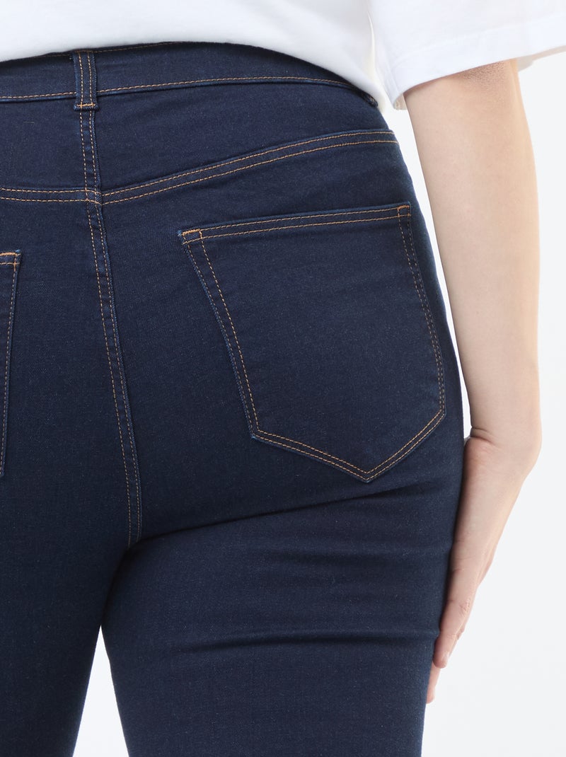 Skinny fit broek met zeer hoge taille - L28 Blauw - Kiabi