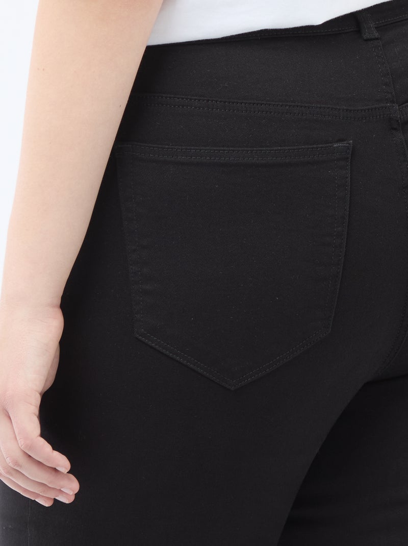 Skinny fit broek met zeer hoge taille - L32 Zwart - Kiabi