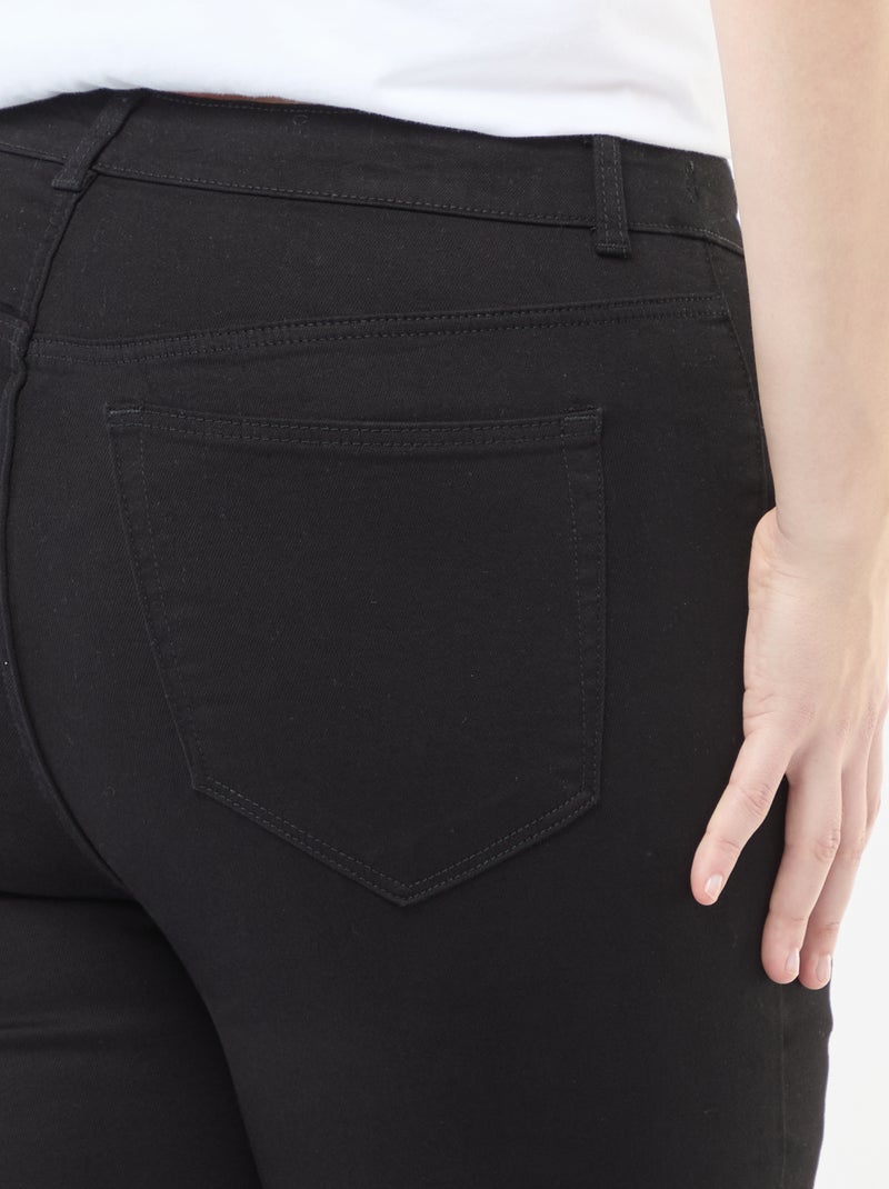 Skinny fit broek met zeer hoge taille - L34 Zwart - Kiabi