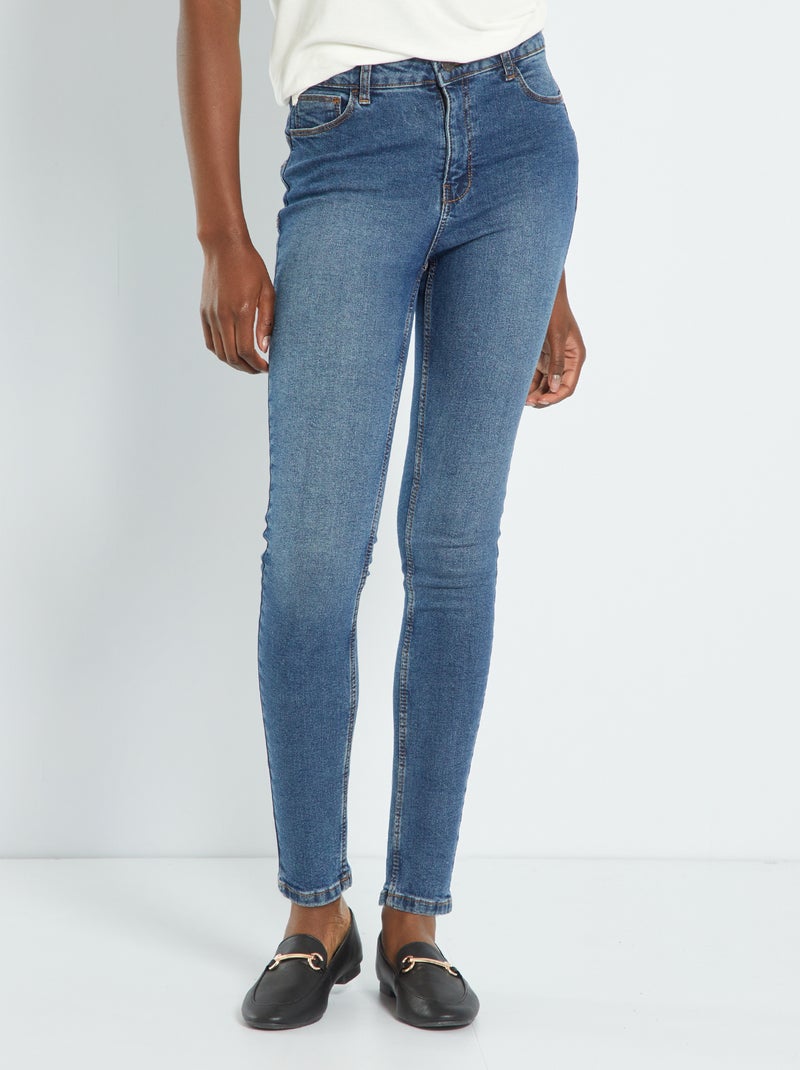 skinny-fit jeans L34 BLAUW - Kiabi