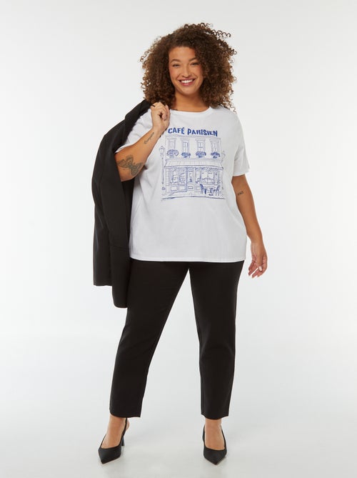 Skinny geklede broek met hoge taille - Kiabi