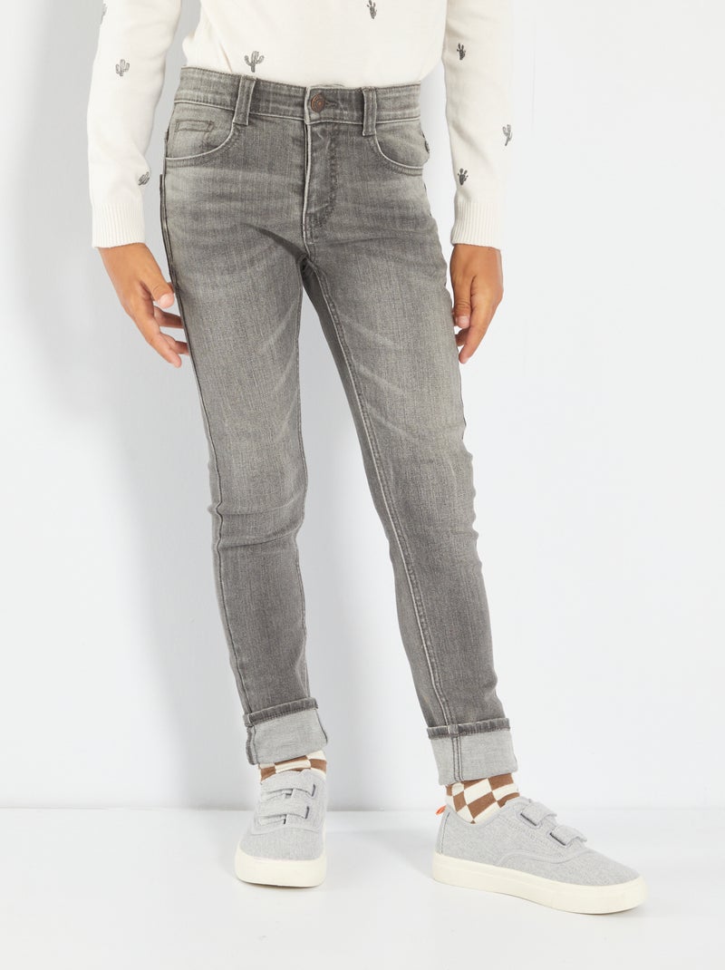 Skinny jeans grijs denim - Kiabi
