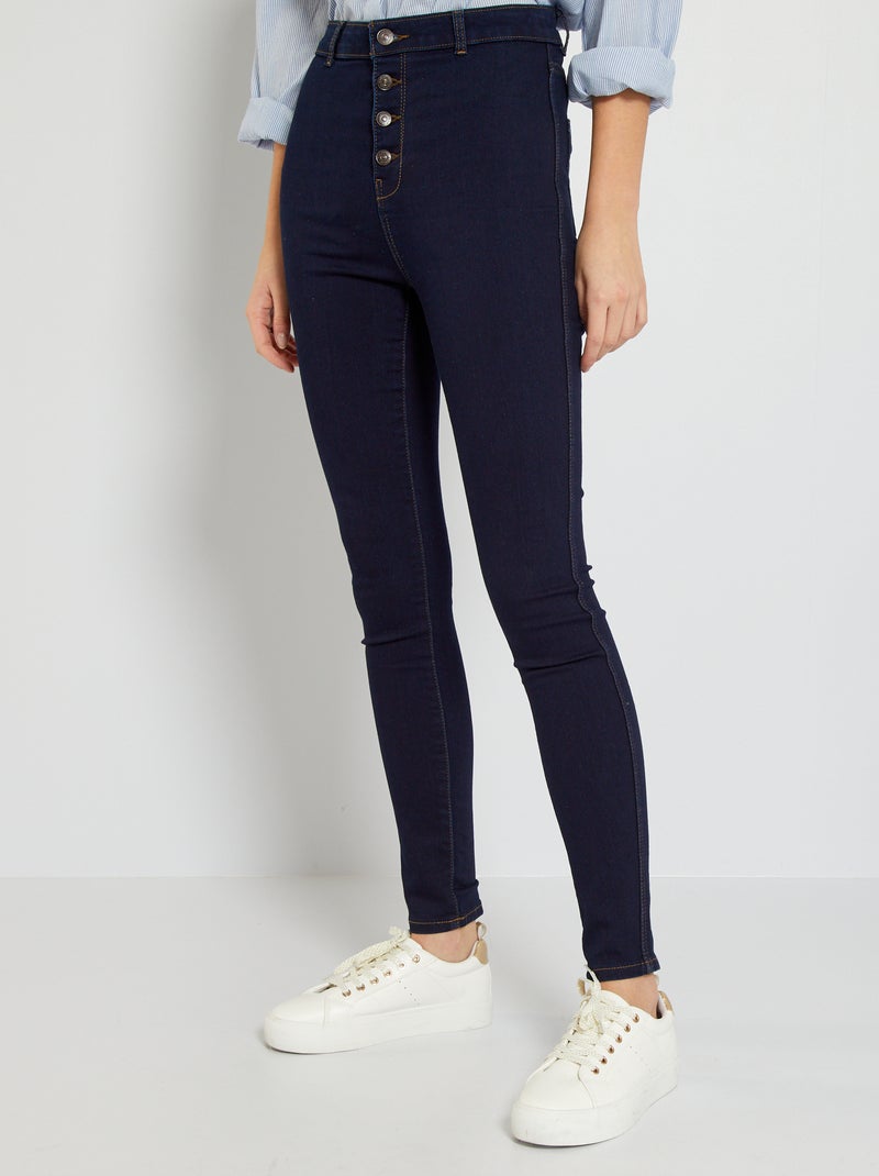 Skinny jeans met corrigerend effect BLAUW - Kiabi