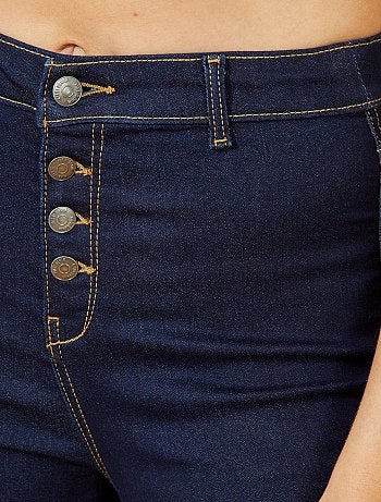 Skinny jeans met een gulp met knopen - Kiabi