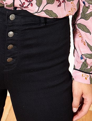 Skinny jeans met een gulp met knopen - Kiabi