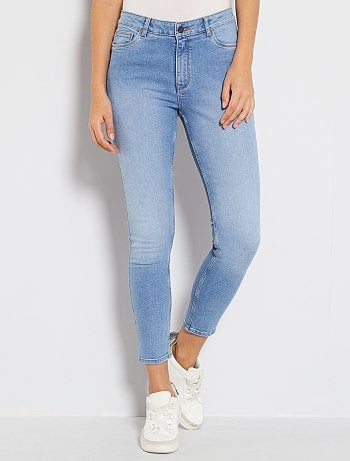 Skinny jeans met een hoge taille, lengtemaat 28 - Kiabi