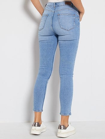 Skinny jeans met een hoge taille, lengtemaat 28 - Kiabi