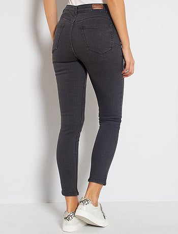 Skinny jeans met een hoge taille, lengtemaat 28 - Kiabi