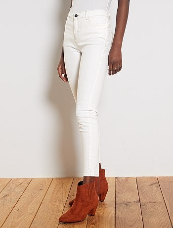 Skinny jeans met een hoge taille, lengtemaat 28 - Kiabi