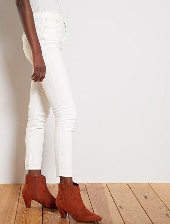 Skinny jeans met een hoge taille, lengtemaat 28 - Kiabi