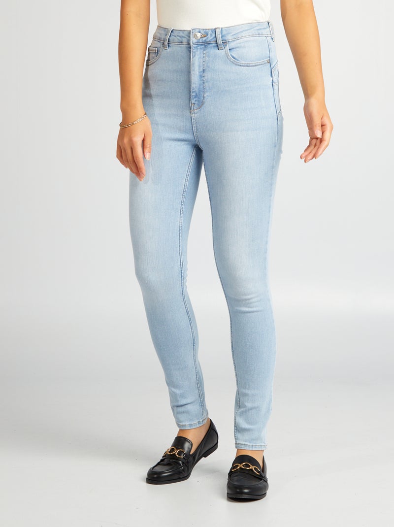 Skinny jeans met hoge taille - L30 BLAUW - Kiabi