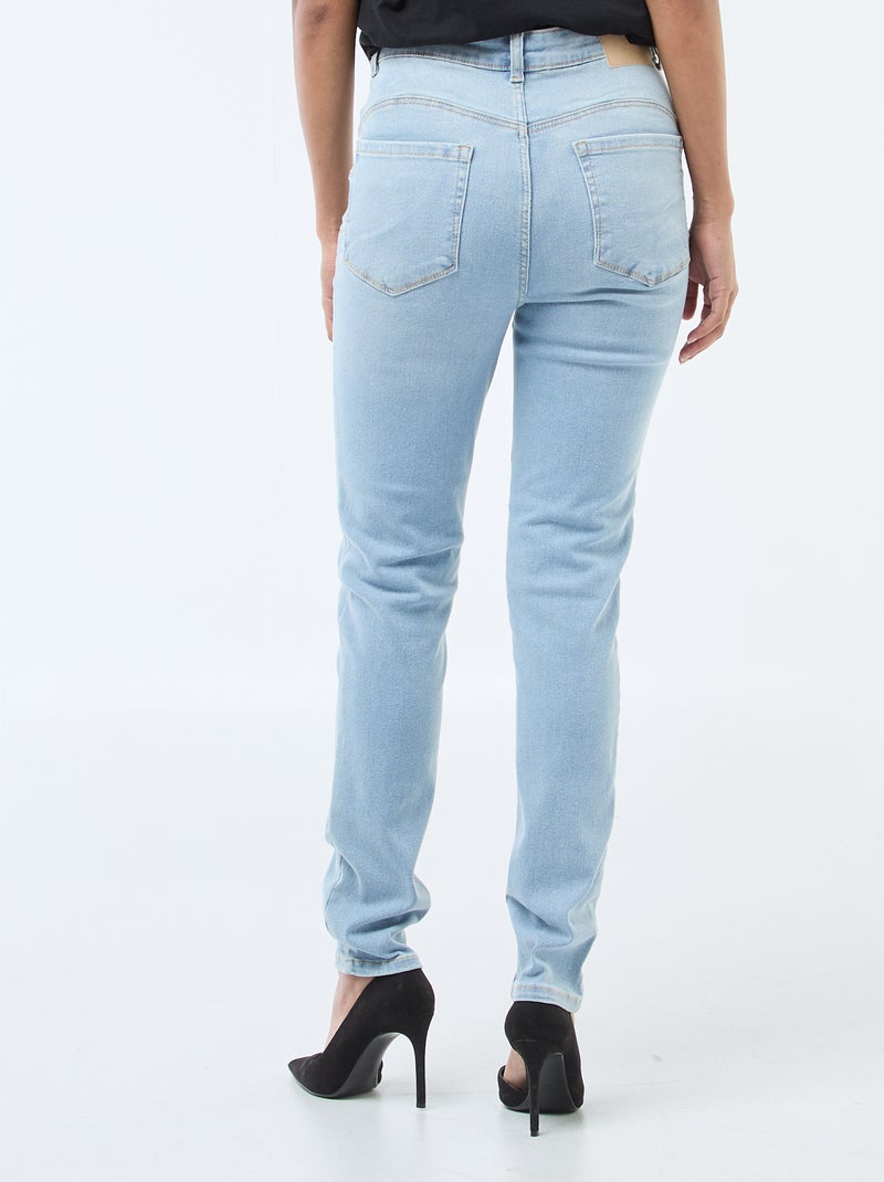 Skinny jeans met hoge taille - L30 Blauw - Kiabi