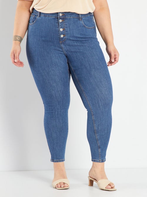 Skinny jeans met hoge taille - L32 - Kiabi