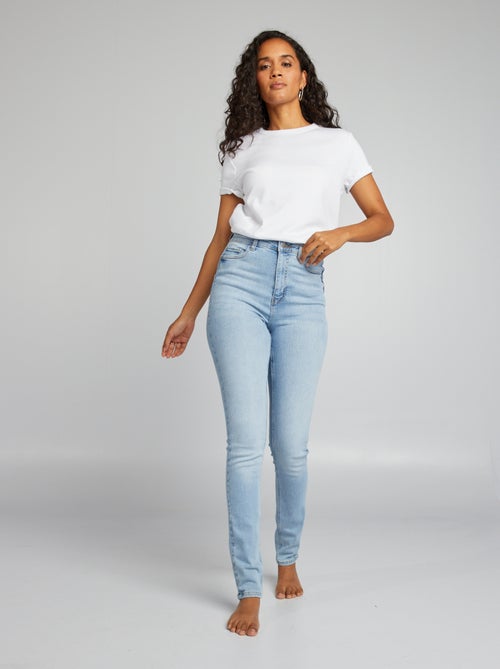 Skinny jeans met hoge taille - L32 - Kiabi