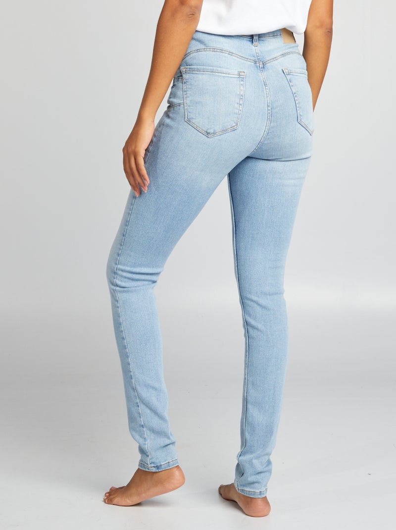 Skinny jeans met hoge taille - L32 BLAUW - Kiabi