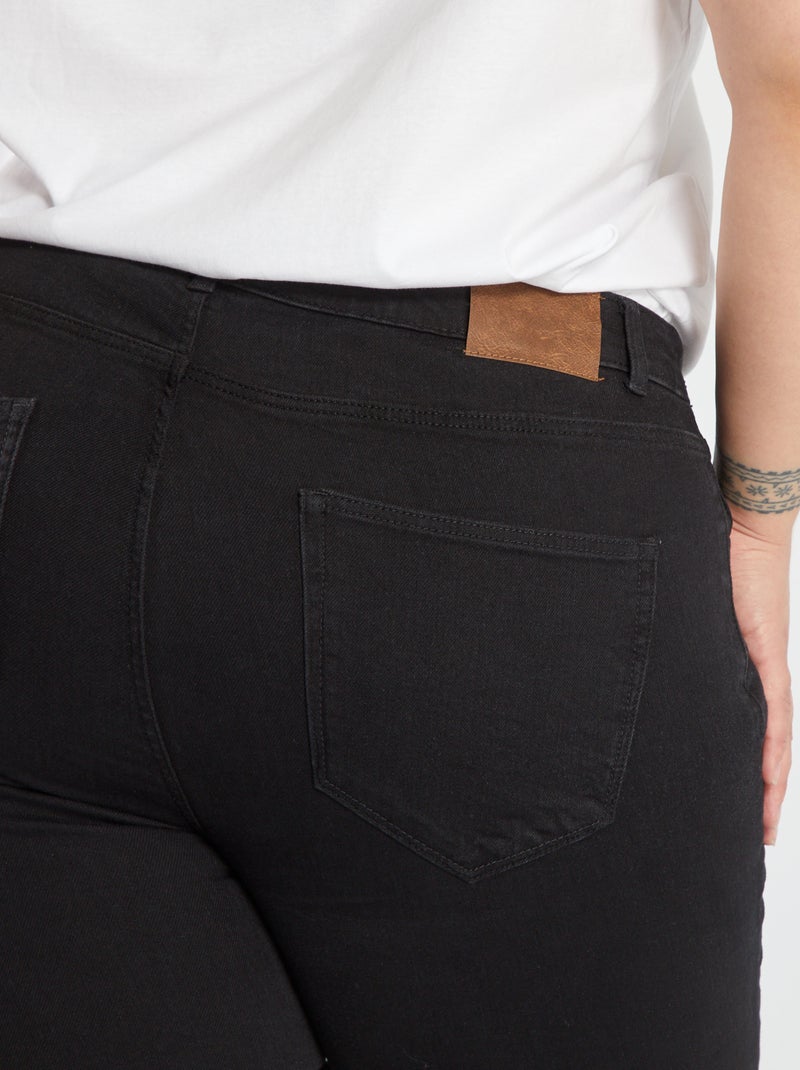 Skinny jeans met hoge taille - L32 ZWART - Kiabi