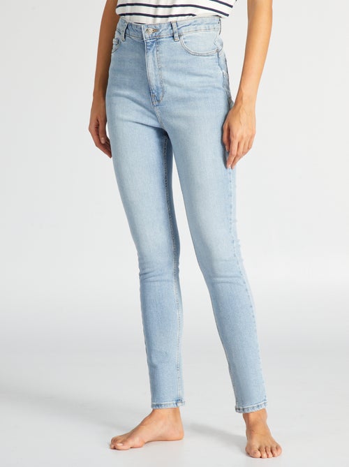 Skinny jeans met hoge taille - L34 - Kiabi