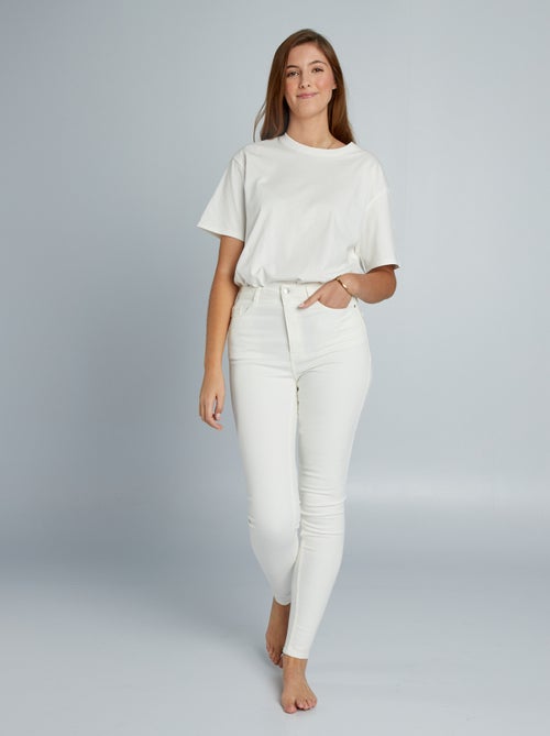 Skinny jeans met hoge taille - L34 - Kiabi