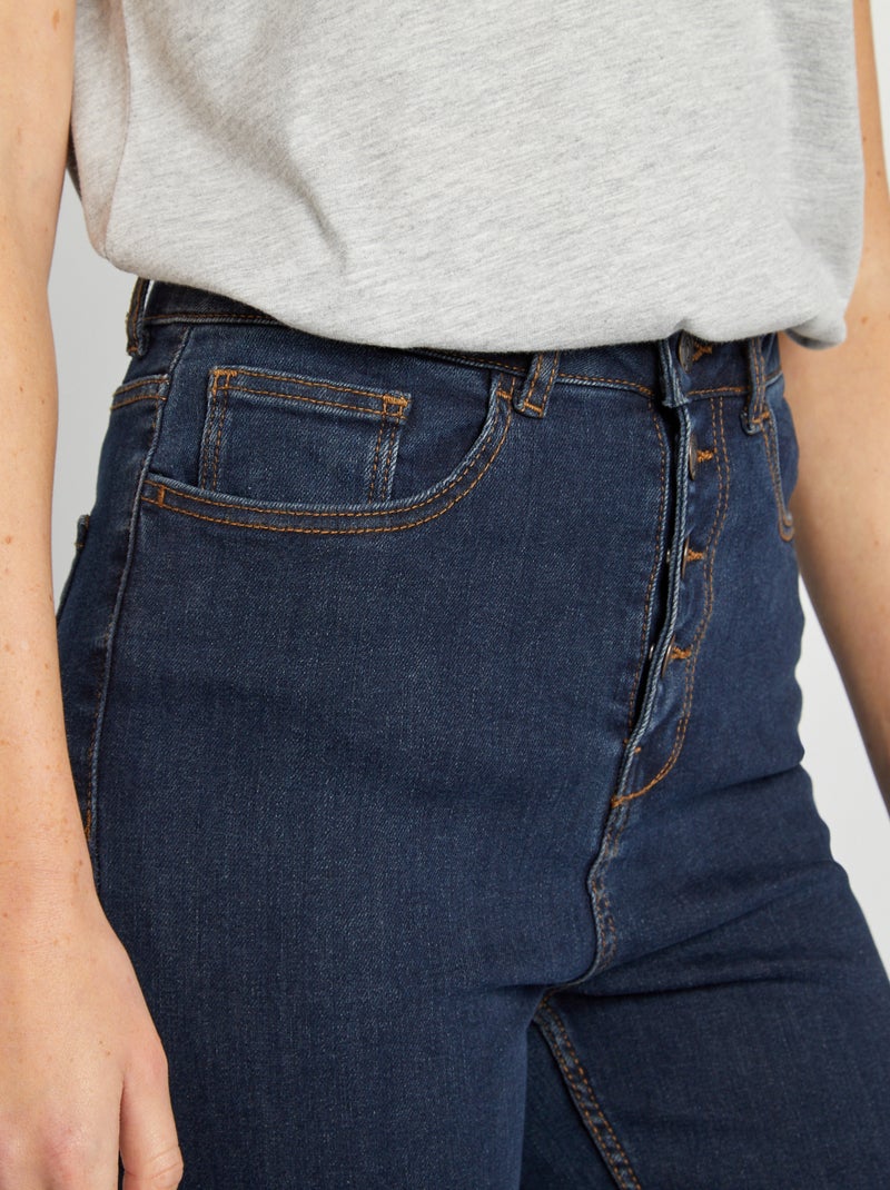 Skinny jeans met hoge taille BLAUW - Kiabi