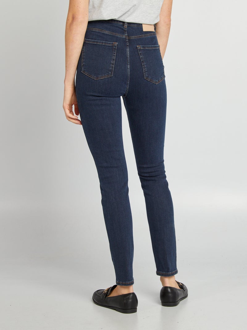 Skinny jeans met hoge taille BLAUW - Kiabi