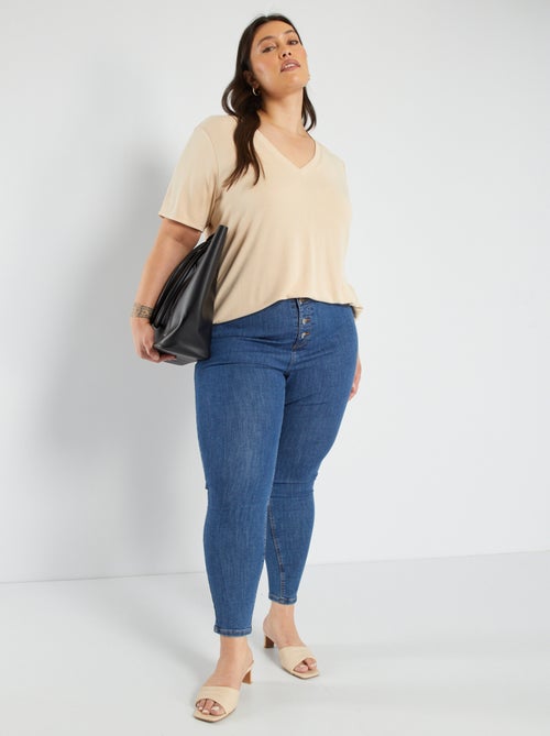 Skinny jeans met hoge taille - Kiabi