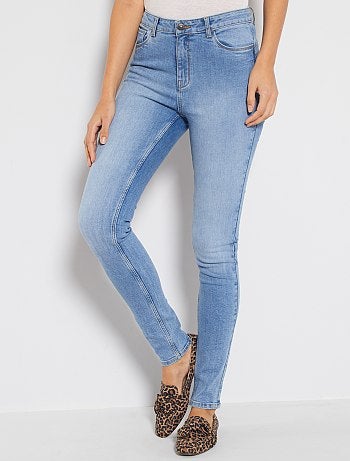 Skinny jeans met hoge taille, lengtemaat 32 - Kiabi