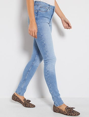 Skinny jeans met hoge taille, lengtemaat 32 - Kiabi