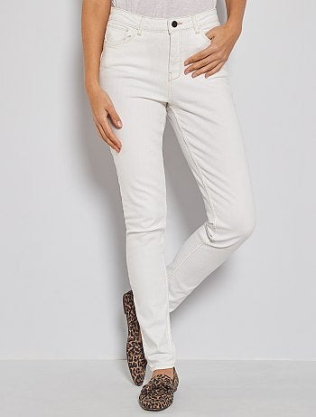 Skinny jeans met hoge taille, lengtemaat 32 - Kiabi