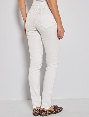 Skinny jeans met hoge taille, lengtemaat 32 - Kiabi