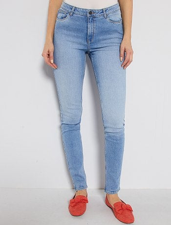 Skinny jeans met hoge taille, lengtemaat 34 - Kiabi