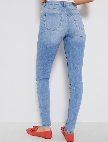 Skinny jeans met hoge taille, lengtemaat 34 - Kiabi